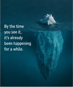 By the time you see it, it's already been happening for a while.